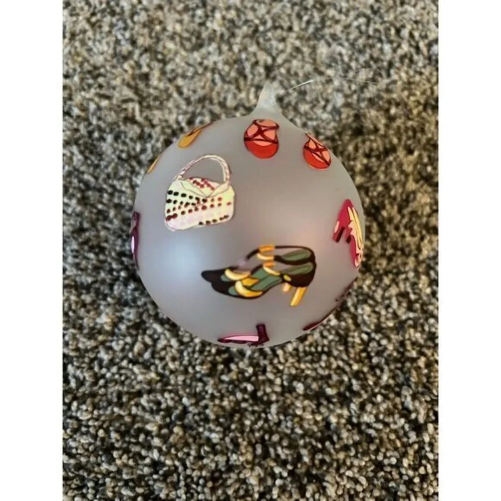 Hand painted glass‎ ornaments shoes and purses